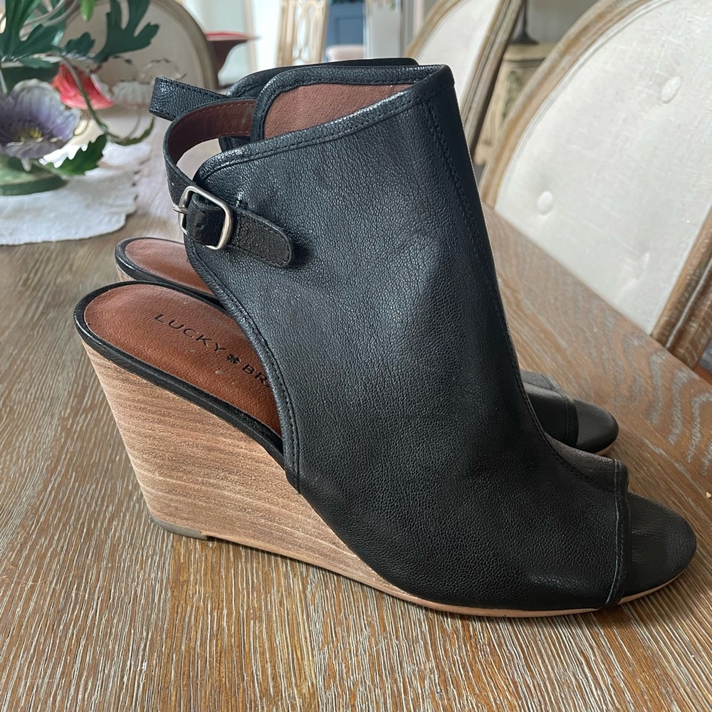 Lucky Brand Leather Wedges